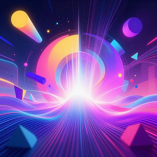 Futuristic Neon Cyberpunk Album Art