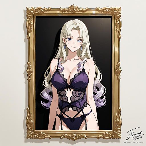 Elegant Woman in Lace Lingerie Shoot