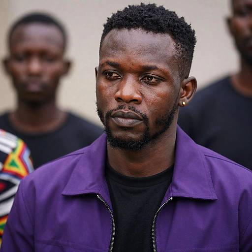 Pensive Portrait of a Black Man