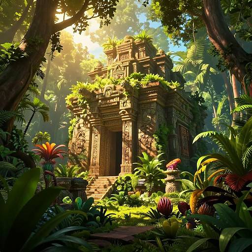 Enchanted Jungle Ruins at Noon