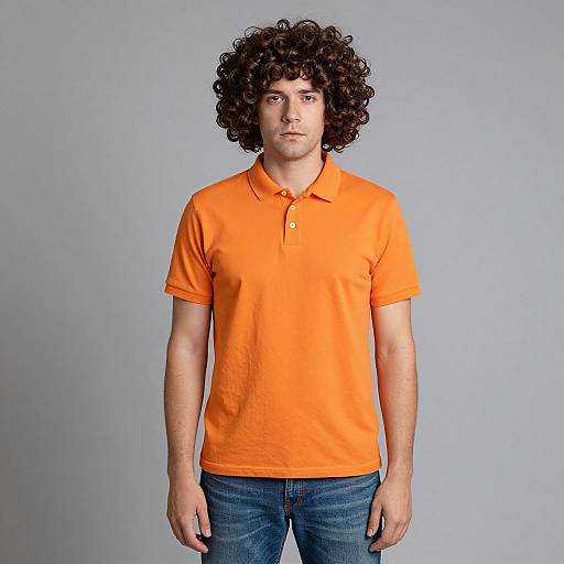 Man in Orange Shirt with Wig
