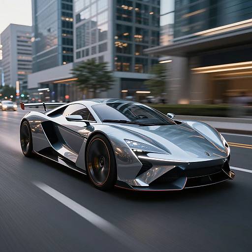 Futuristic High-Speed Coarch Racing