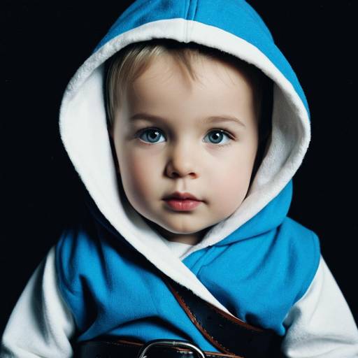 Baby Boy in Blue Hooded Costume