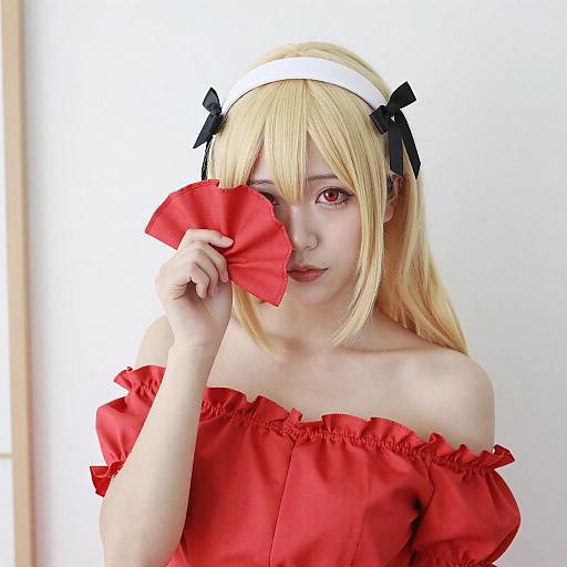 Anime Girl in Red Dress