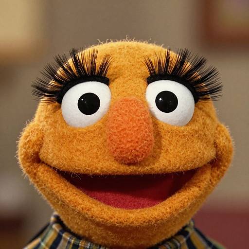 Vintage Muppet with Fluffy Eyelashes