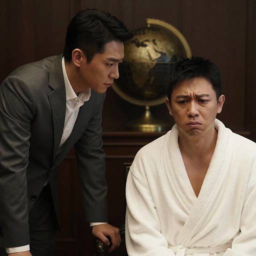 Tension in a Dimly Lit Room