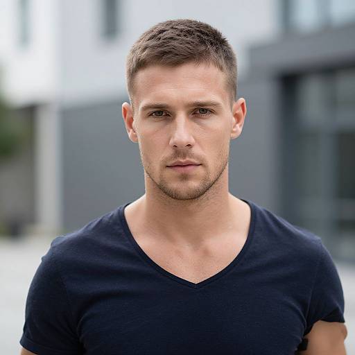 Fit European Man in Urban Portrait