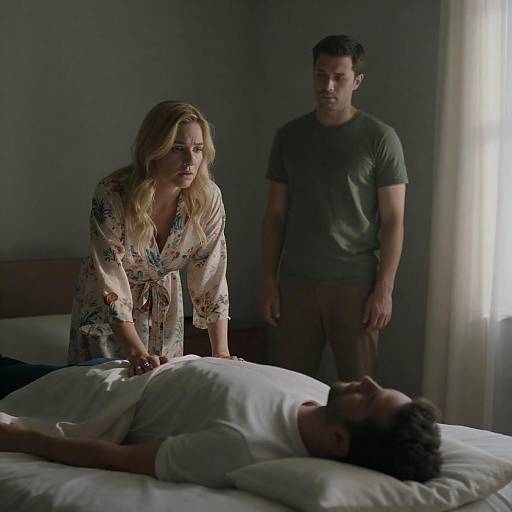 Dimly Lit Bedroom Concerned Morning Scene