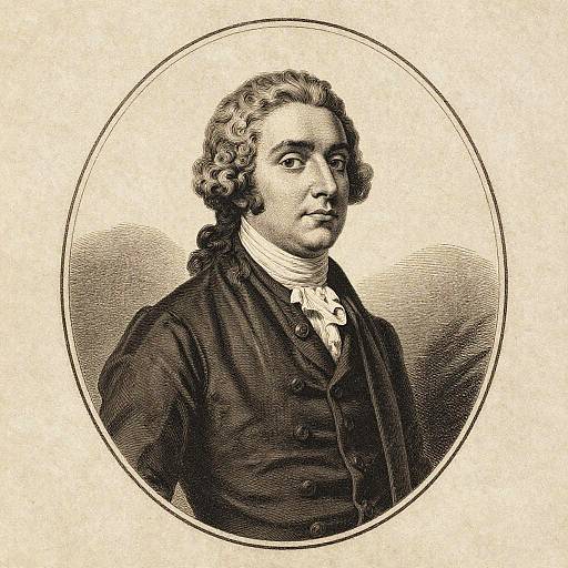 Vintage Engraving of Young Man