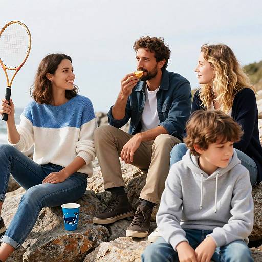 Joyful Family Day at the Beach