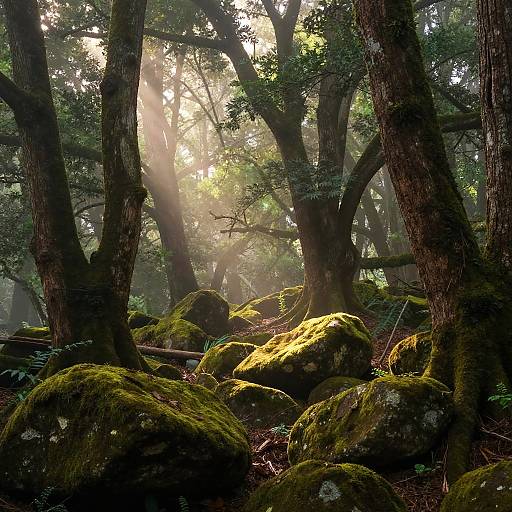 Mystical Forest Woodland Scene