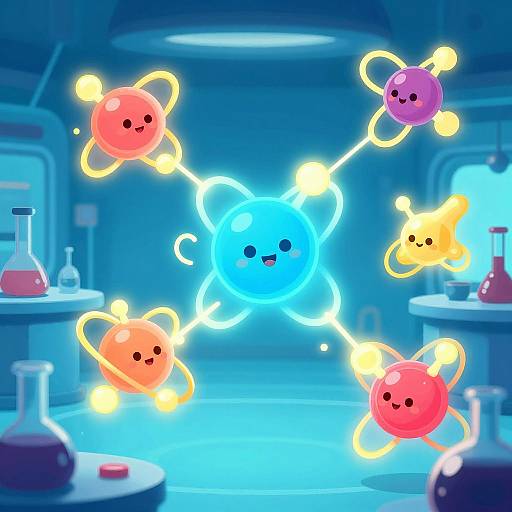 Futuristic Chemistry Cartoon Lab