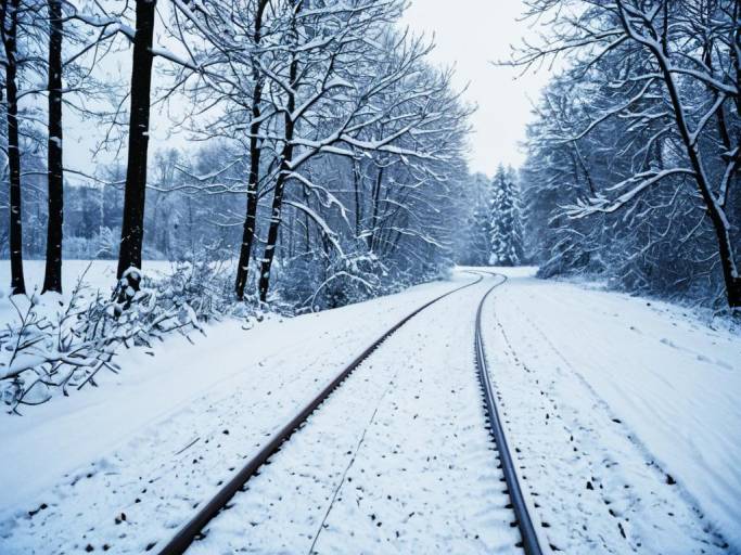 Charming Winter Landscape Snow Wallpaper
