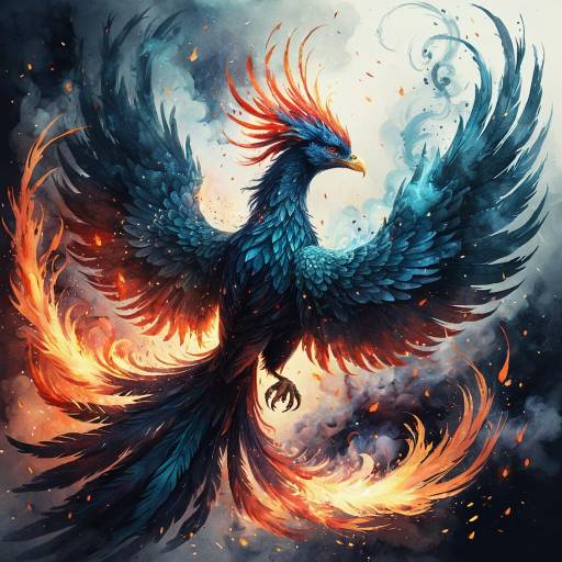 Enchanted Phoenix with Ethereal Embers