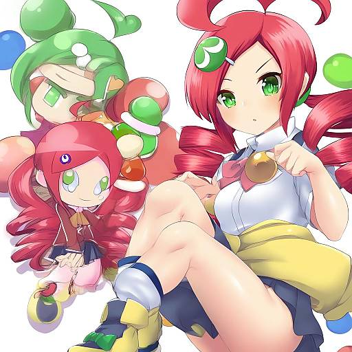 Illustration of Andou ringo, puyopuyo in the style of Hitotsuki nebura