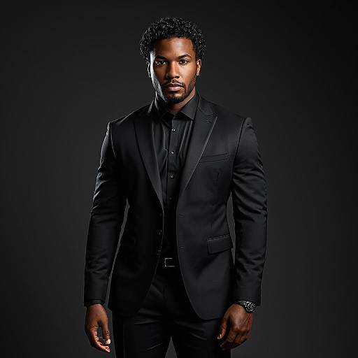 Elegant Black Male Portrait in Formal Attire