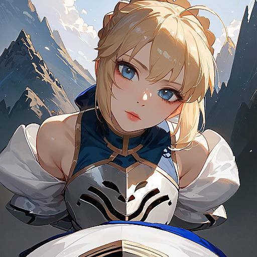 Epic Saber Portrait in Majestic Setting