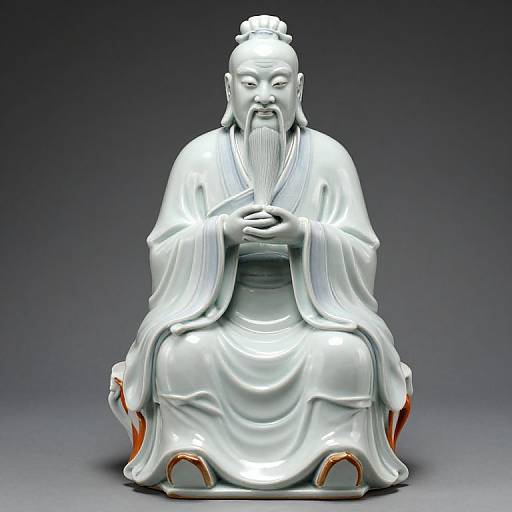 Large Chinese Porcelain Sage Statue