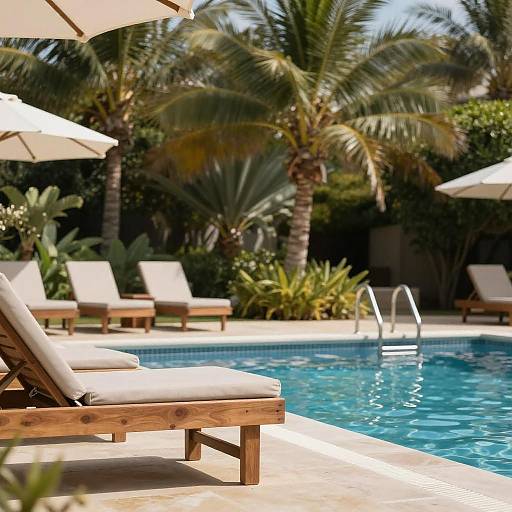 Sunny Poolside Paradise in Focus