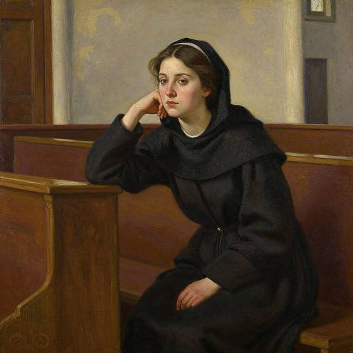 Contemplative Woman in Synagogue