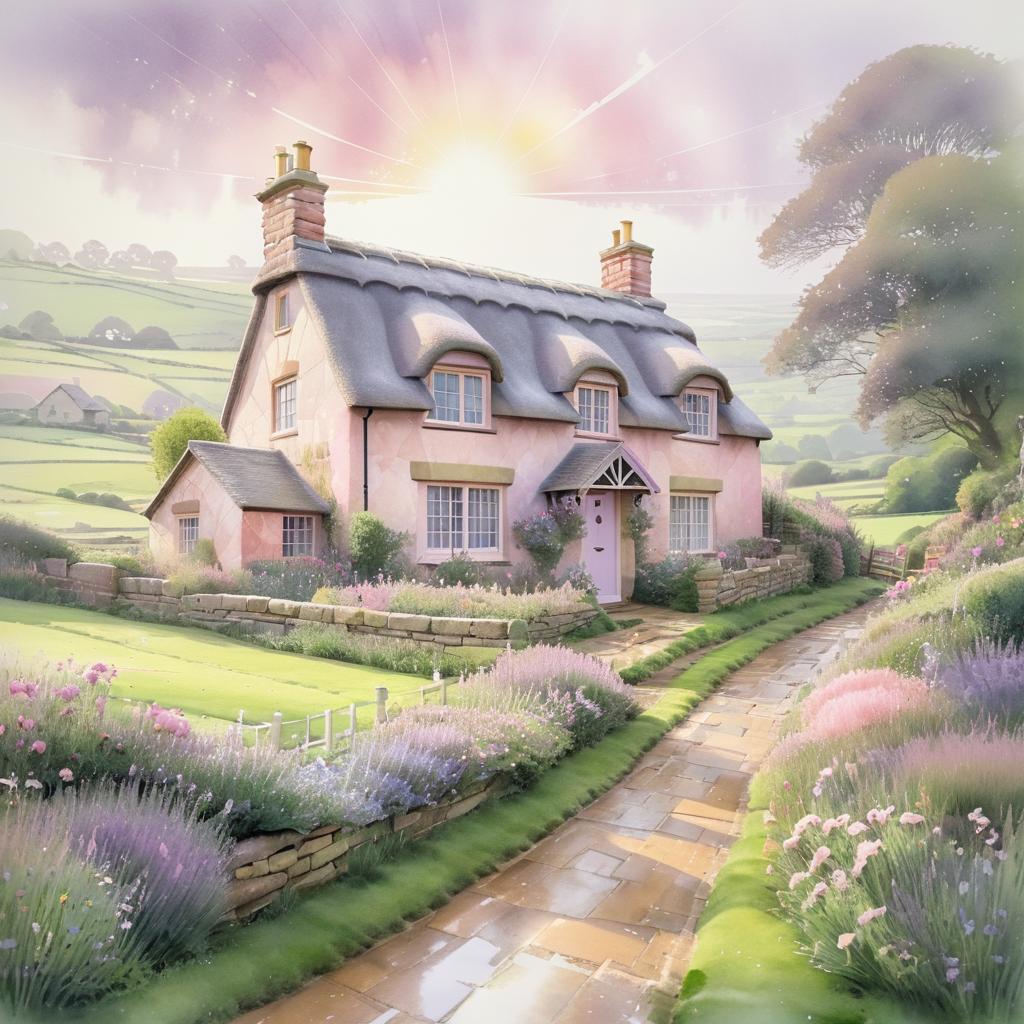 Charming Cottage in Rainy Pastels