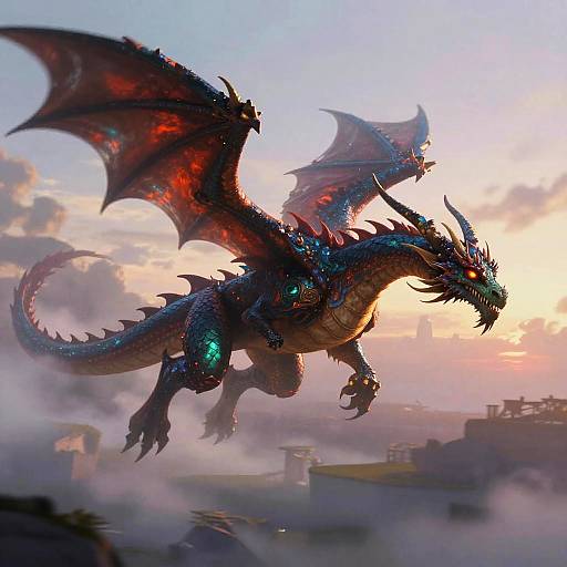 Dynamic Dragon-like Fantasy Creature