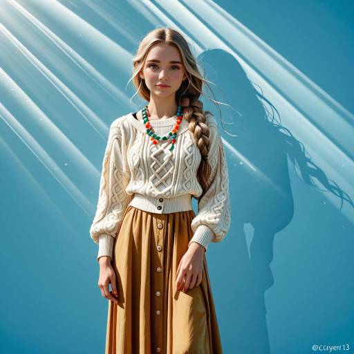 Serene Morning Girl with Flowing Hair