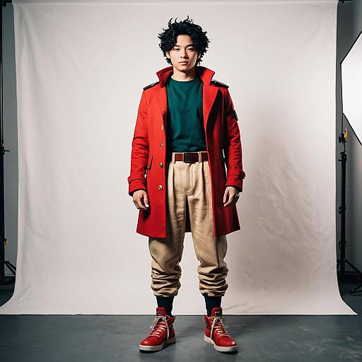 Hero Academia Character in Red Coat