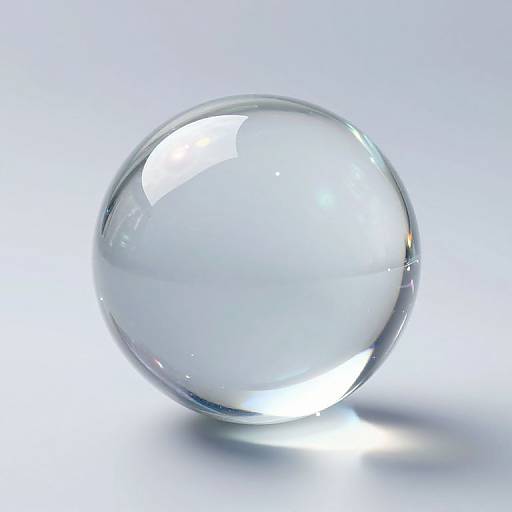 Luminous Translucent Orb with Kaleidoscope Reflections