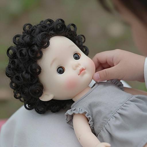 Tender Moment with a Cherished Doll