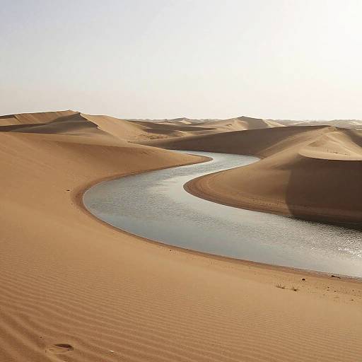 Minimalist Meandering Riverbend at Dunes