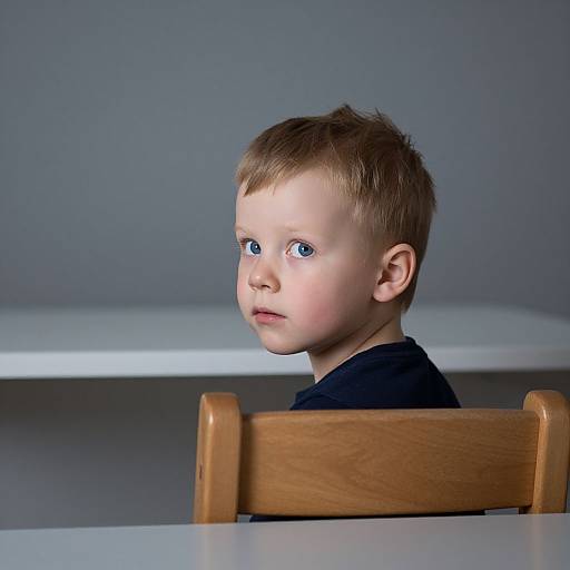 Close-Up Child Portrait in Calm Setting