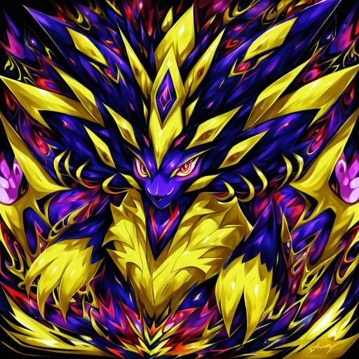 Illustration of Alakazam, pokemon in the style of Sheya