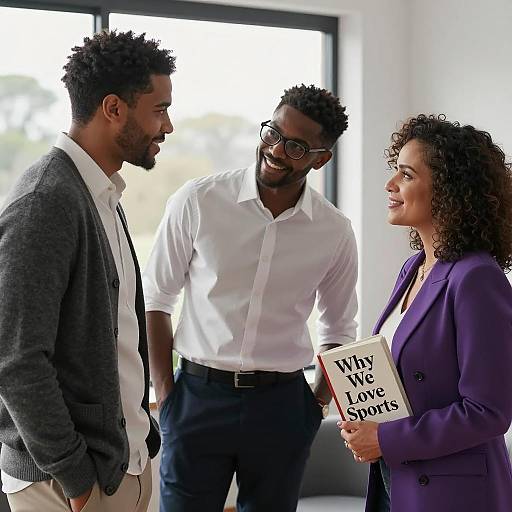 Indoor Gathering with Three Diverse Individuals