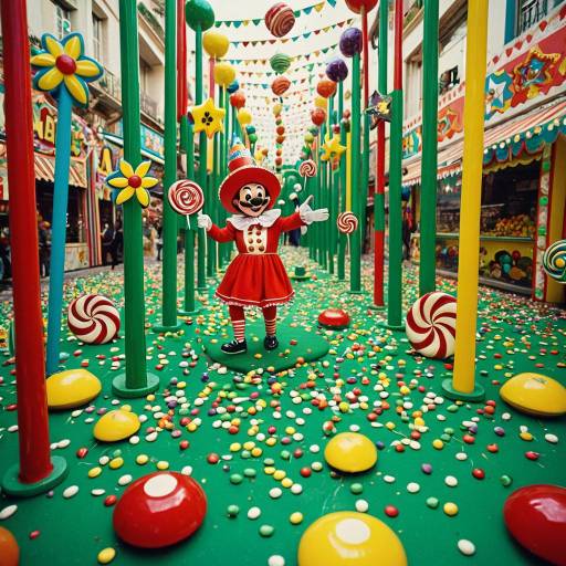 Surreal Candy Carnival in Mario-Inspired World