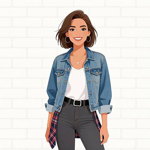 Casual Stylish Smiling Woman Portrait