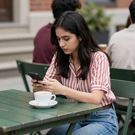 Candid Moment with Friends at Café