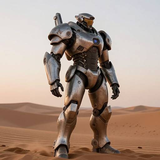 Sci-Fi Light Armor in Alien Desert