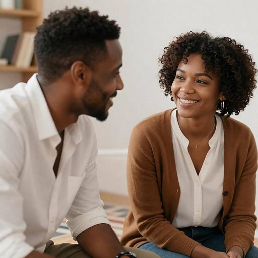 Joyful Interaction Between Two Friends