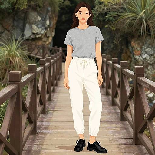 Casual Minimalist Woman in Gorge