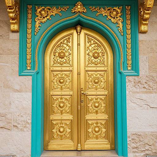 Majestic Golden Double Doors