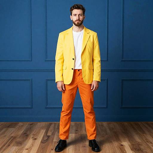 Man in Bright Retro Costume