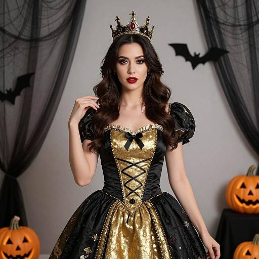Elegant Black and Gold Halloween