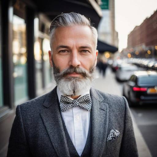 Stylish Man Portrait on City Sidewalk