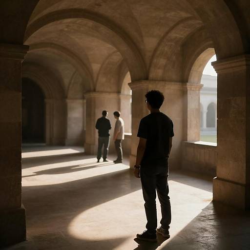 Mystical Stone Archway with Sunlight