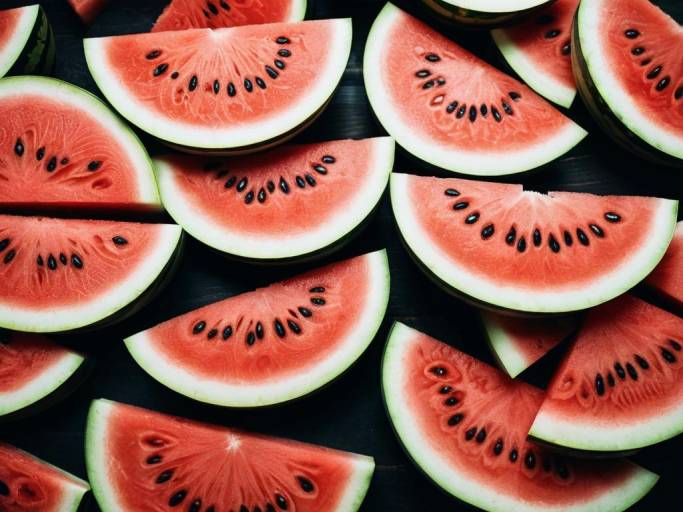 Vibrant Cute Watermelon Slice Wallpaper