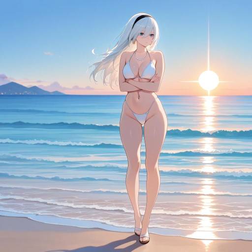 Whimsical 2B at the Beach Scene