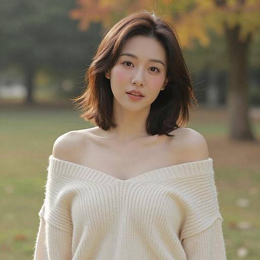 Autumn Portrait of a Fair-Skinned Woman