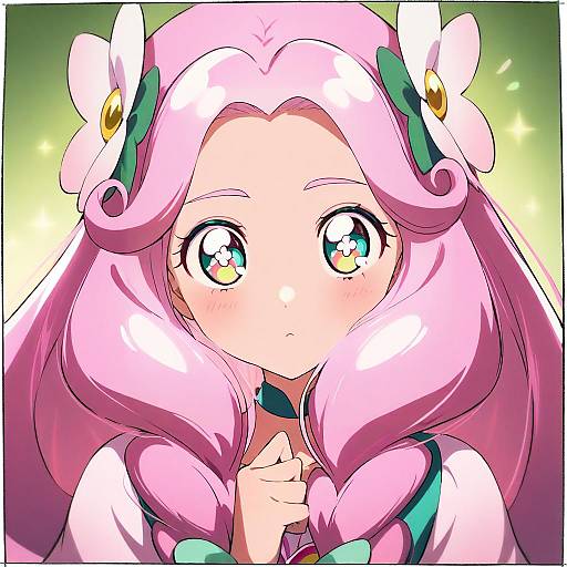 Illustration of Hanami kotoha, precure in the style of Kei (soundcross)