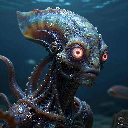 Cybernetic Deep Sea Creature Portrait